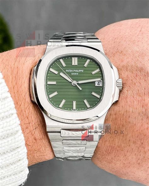 patek philippe nautilus green dial price|patek philippe nautilus olive green.